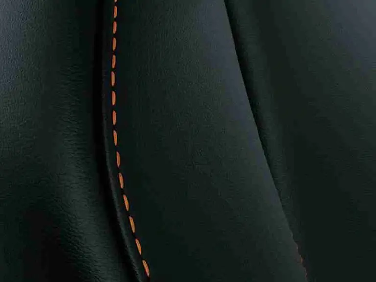Leather With Orange Stiches